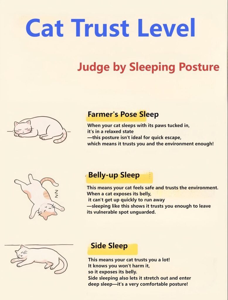 Cat Trust Level Judge By Sleeping Posture (3)