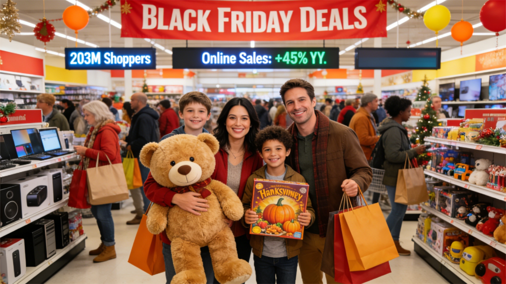 Thanksgiving 2025: Record 203M Shoppers Flood Stores & Online Over Holiday Weekend