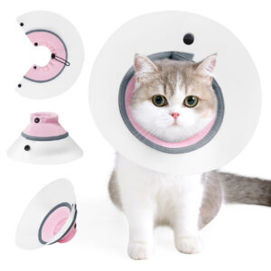 Vc49 Soft Edge Anti Licking Cat Pink Recovery Cone Product Wear Display
