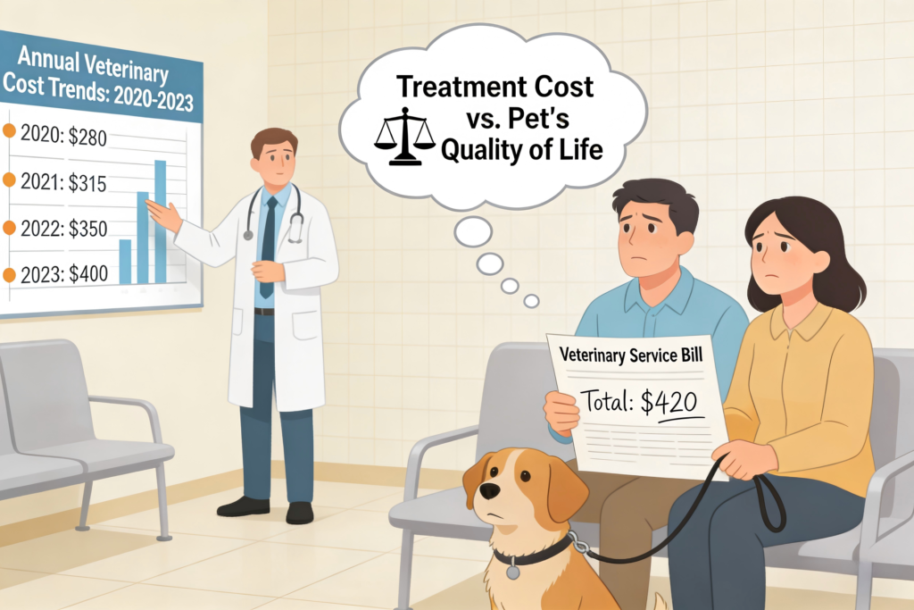 Bar chart showing pet industry growth vs cost pressure