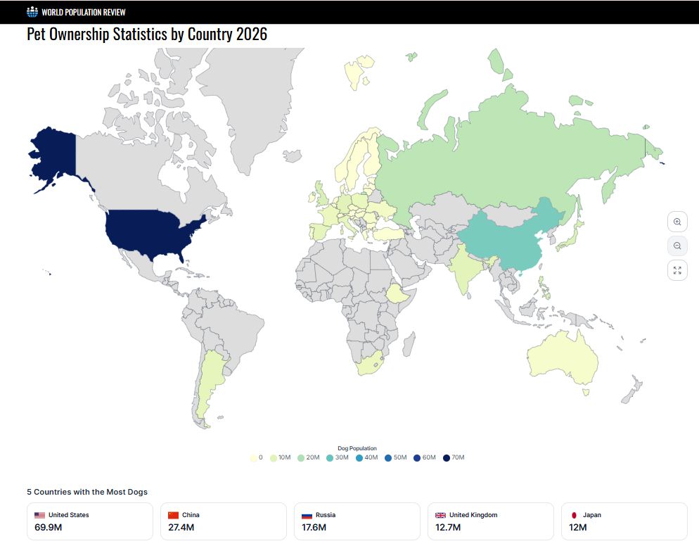 How Many Dogs Pet Ownership Statistics by Country: Global Pet Trends in 2026 ...