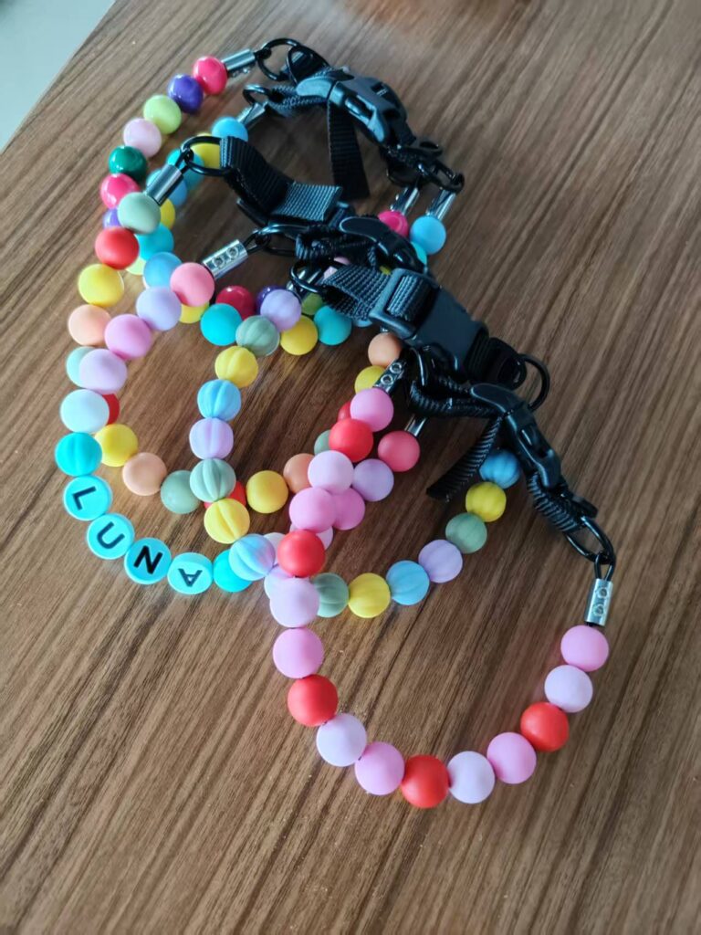 Vd Ay082 Beaded Dog Collar