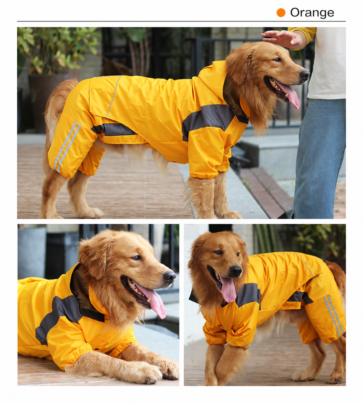 VD04 raincoat set in Orange