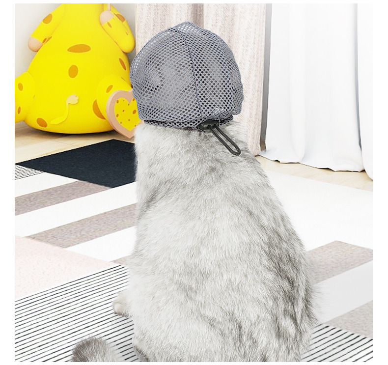 VC45 grooming hood rear view, full head coverage with the drawstring cord lock